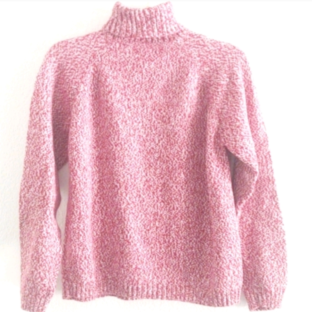 Karen Scott Cotton Turtleneck Knit Sweater Red L